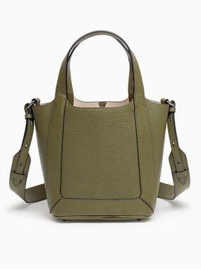 The Horse Alexie Tote Olive Green pebbled leather